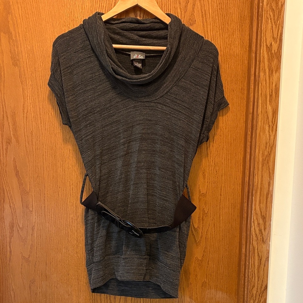Dots Charcoal Knit Top